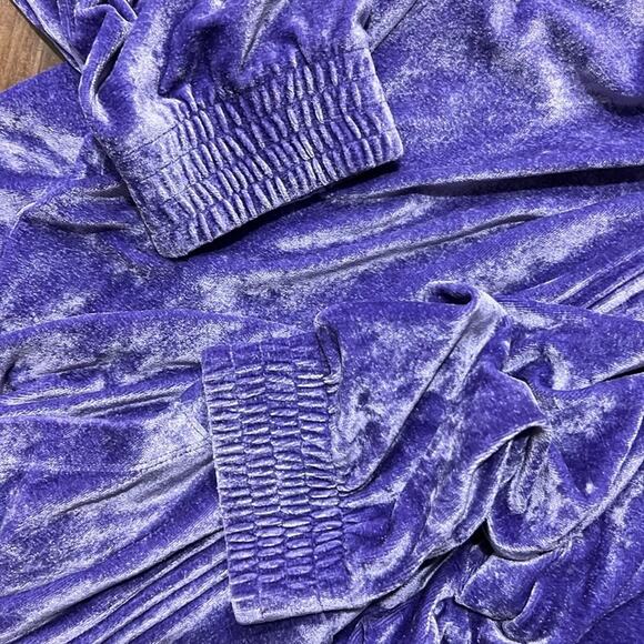 Balenciaga Zipped Velvet Hoodie Purple Sequin Velvet Hoodie XL AUTHENTIC - Picture 12 of 13